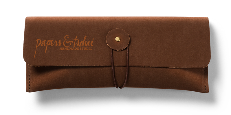 Papersandtschai leather case image