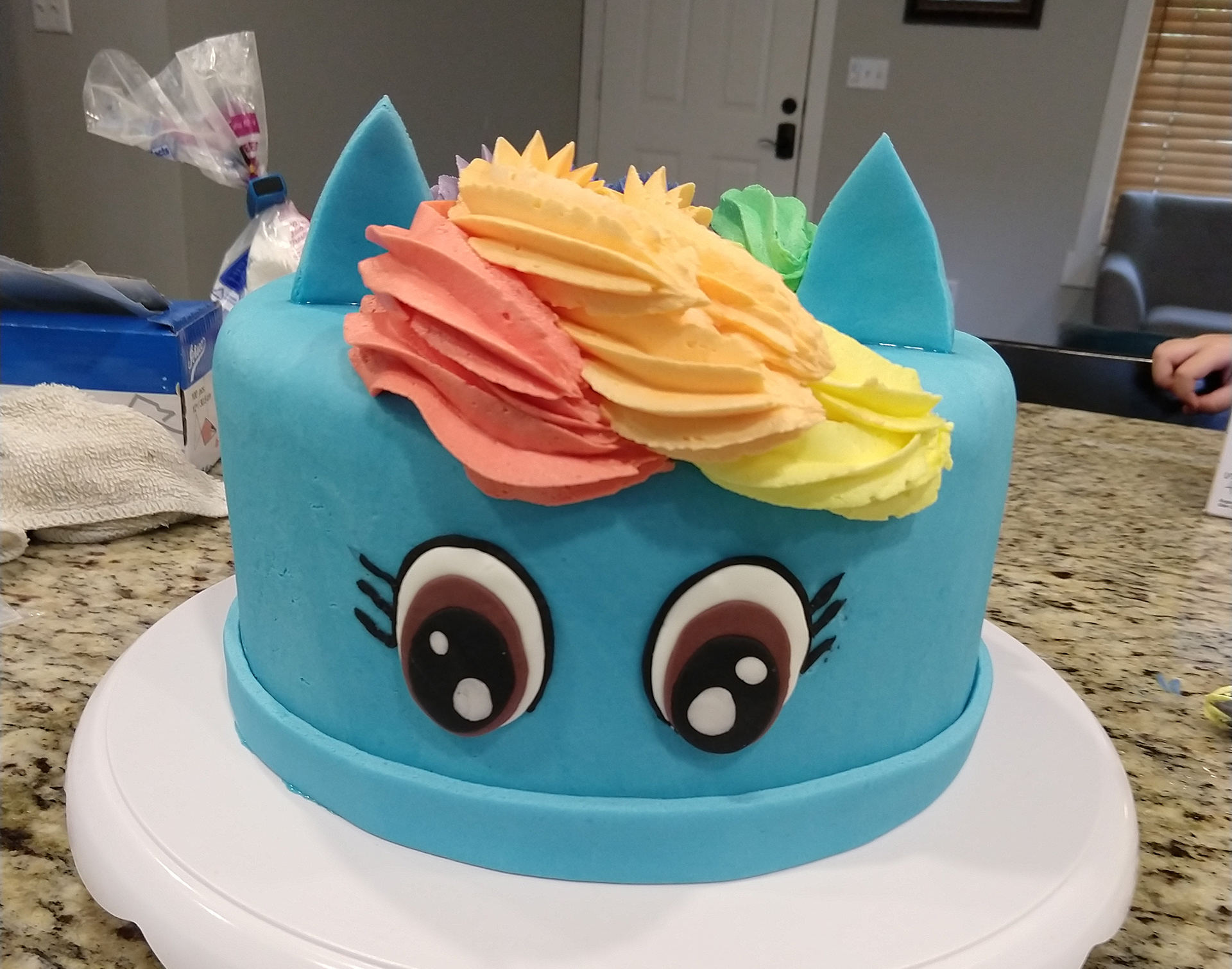 Rainbow Dash Cake
