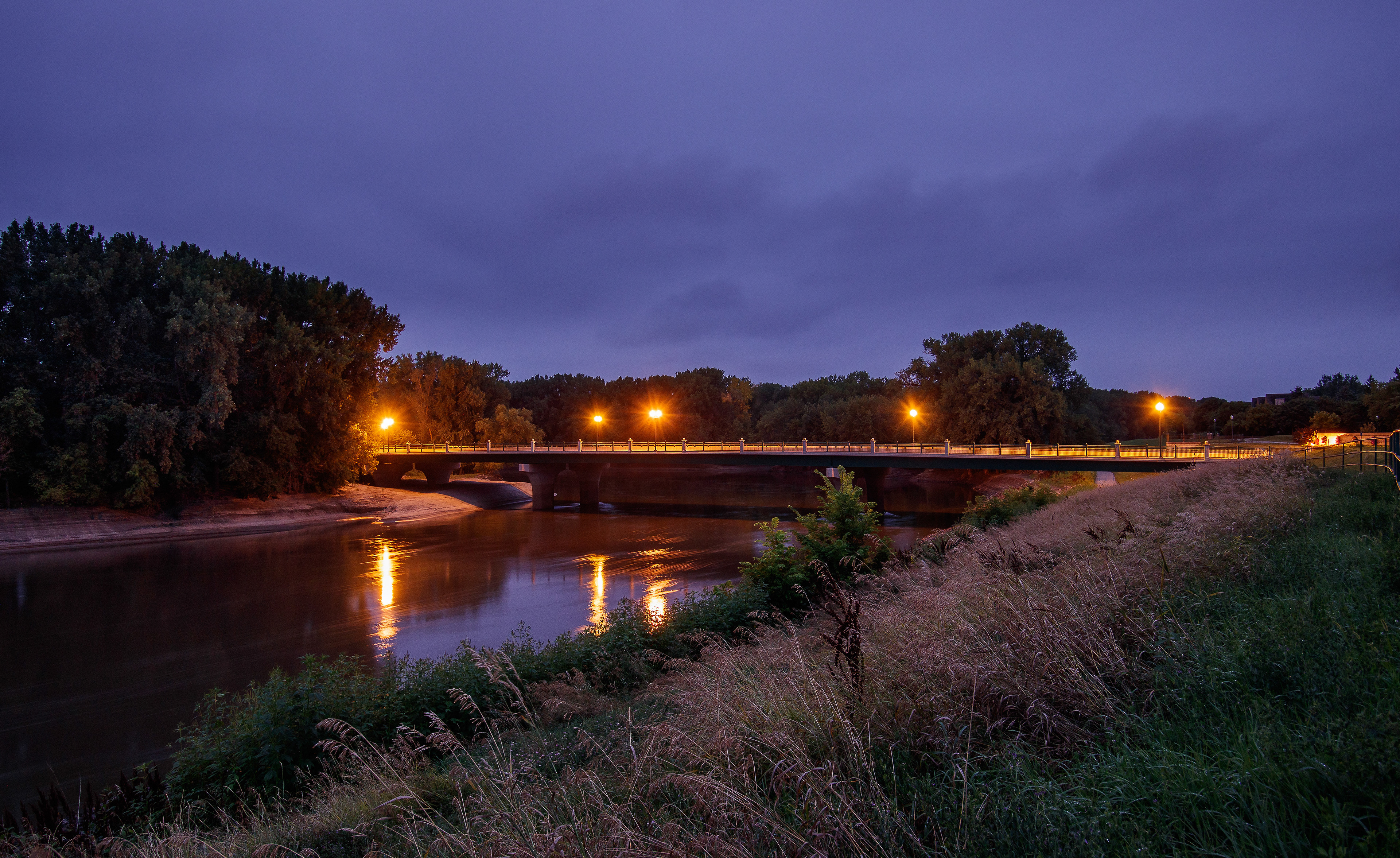 The Highway 41 bridge crosses the Minnesota River near Chaska.