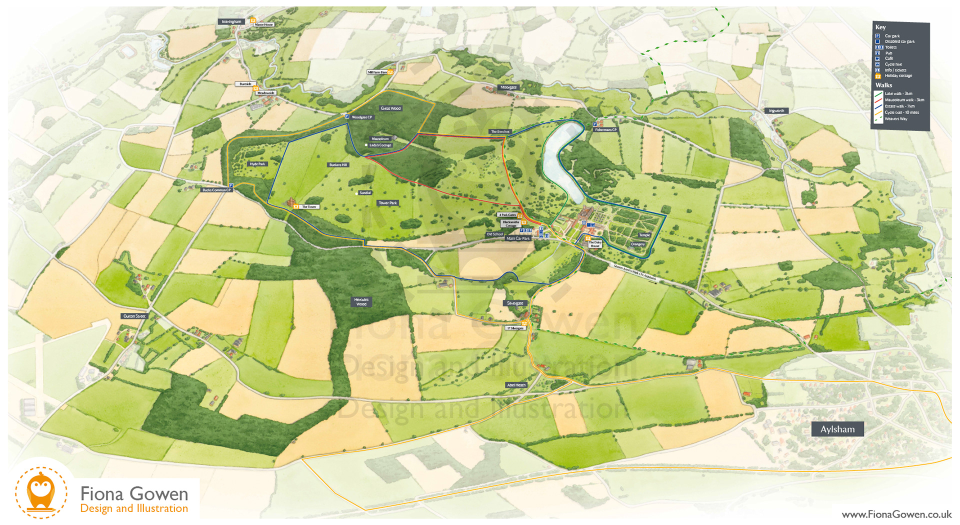 Fiona Gowen Blickling Hall National Trust Map