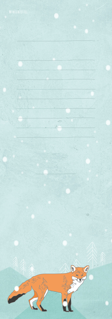 Weihnachtsillustration für ein Lesezeichnen (Rückseite)