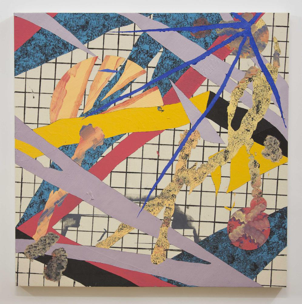 SANS TITRE 0117 / ACRYLIQUE, HUILE ET ENCRE SUR TOILE TENDUE SUR PANNEAU / 122 X 122 CM / 2017