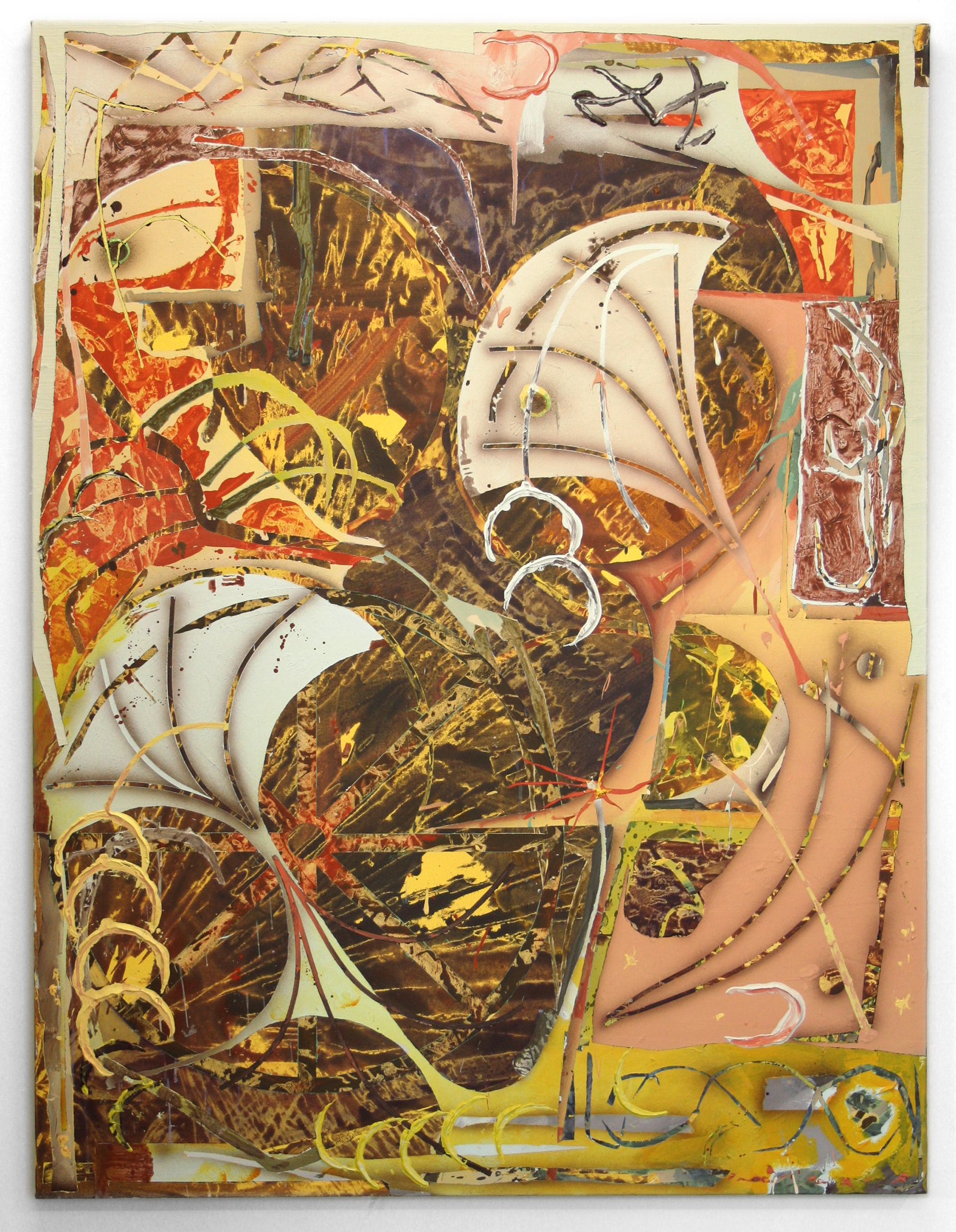 GERMES V / ACRYLIQUE ET MORTIER SUR TOILE / 150 X 115 CM / 2019
