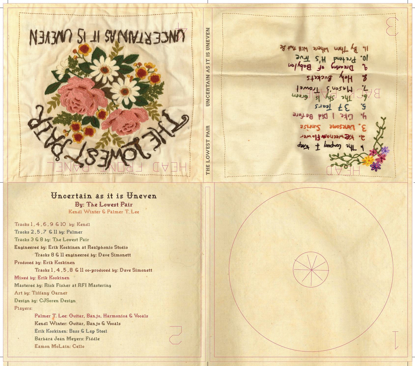 Full Digipack CD Case Layout
