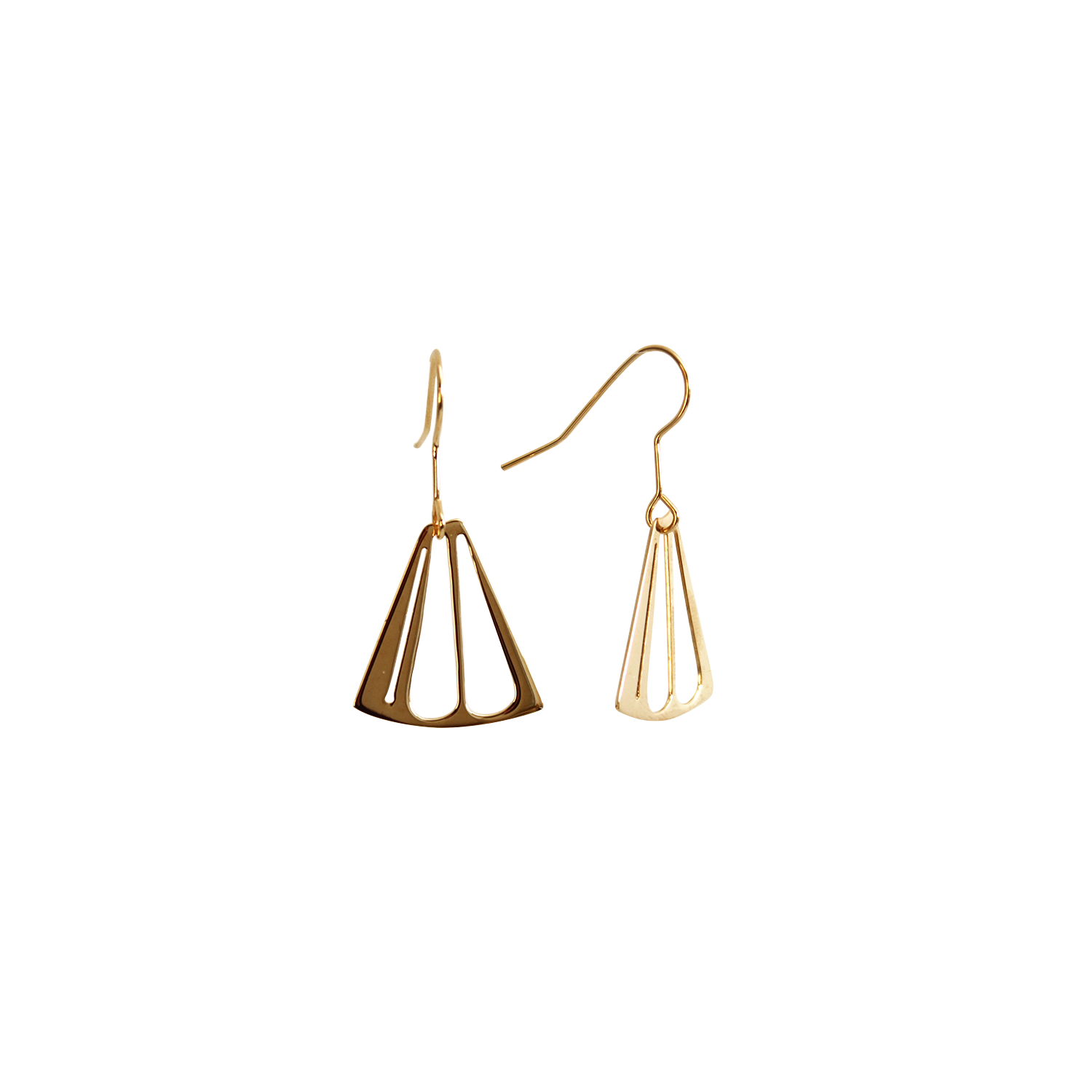 Boucles d'oreilles 'Citron' - Laiton doré à l'or fin 24 carats - 50€