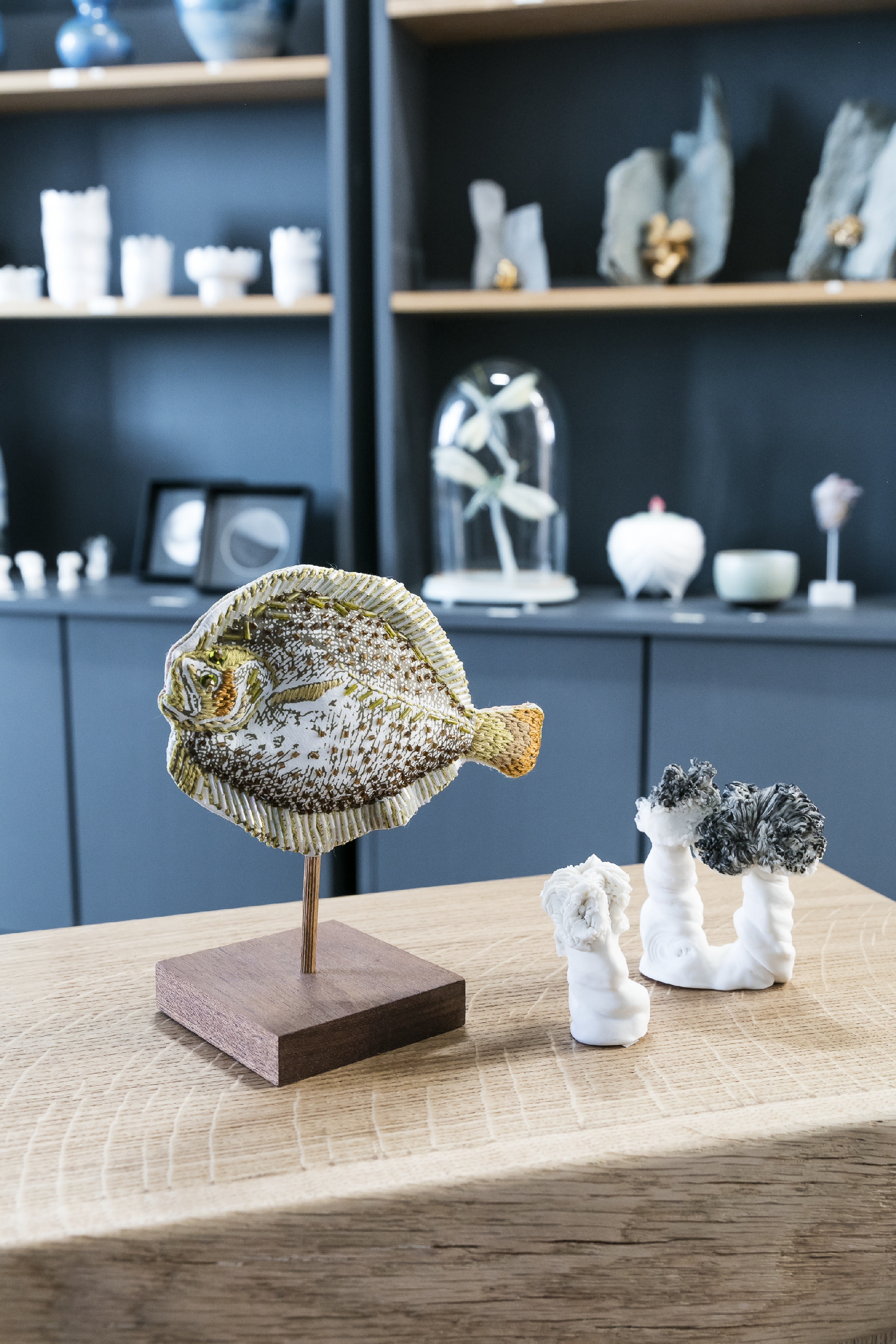 Sculpture SOLEA brodée - 179€ / Sculpture CORAL & TWINS CORAL 40€ / 60€ / 80€