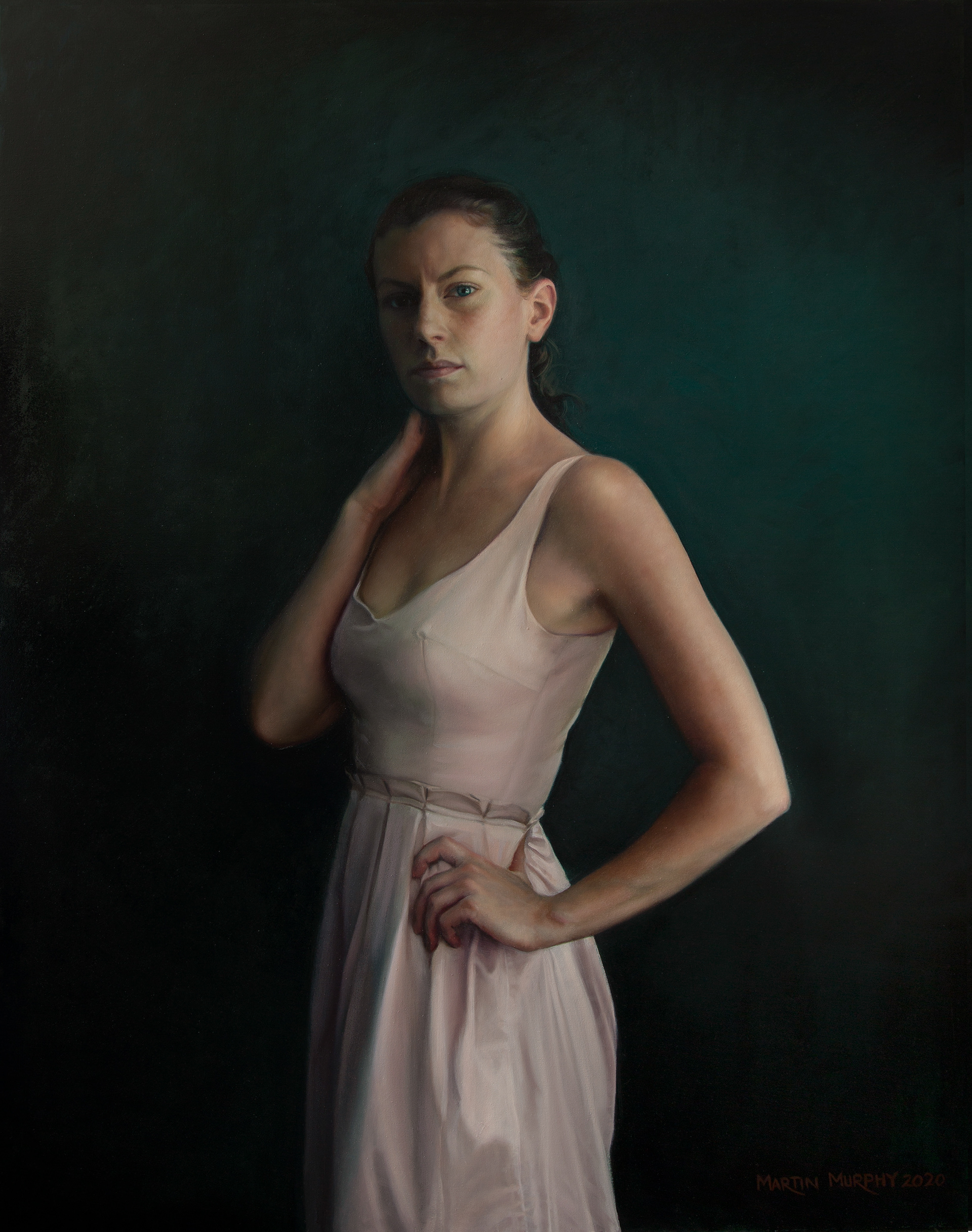 "Girl in Pink" oil on canvas 60"x48" 152x121cm