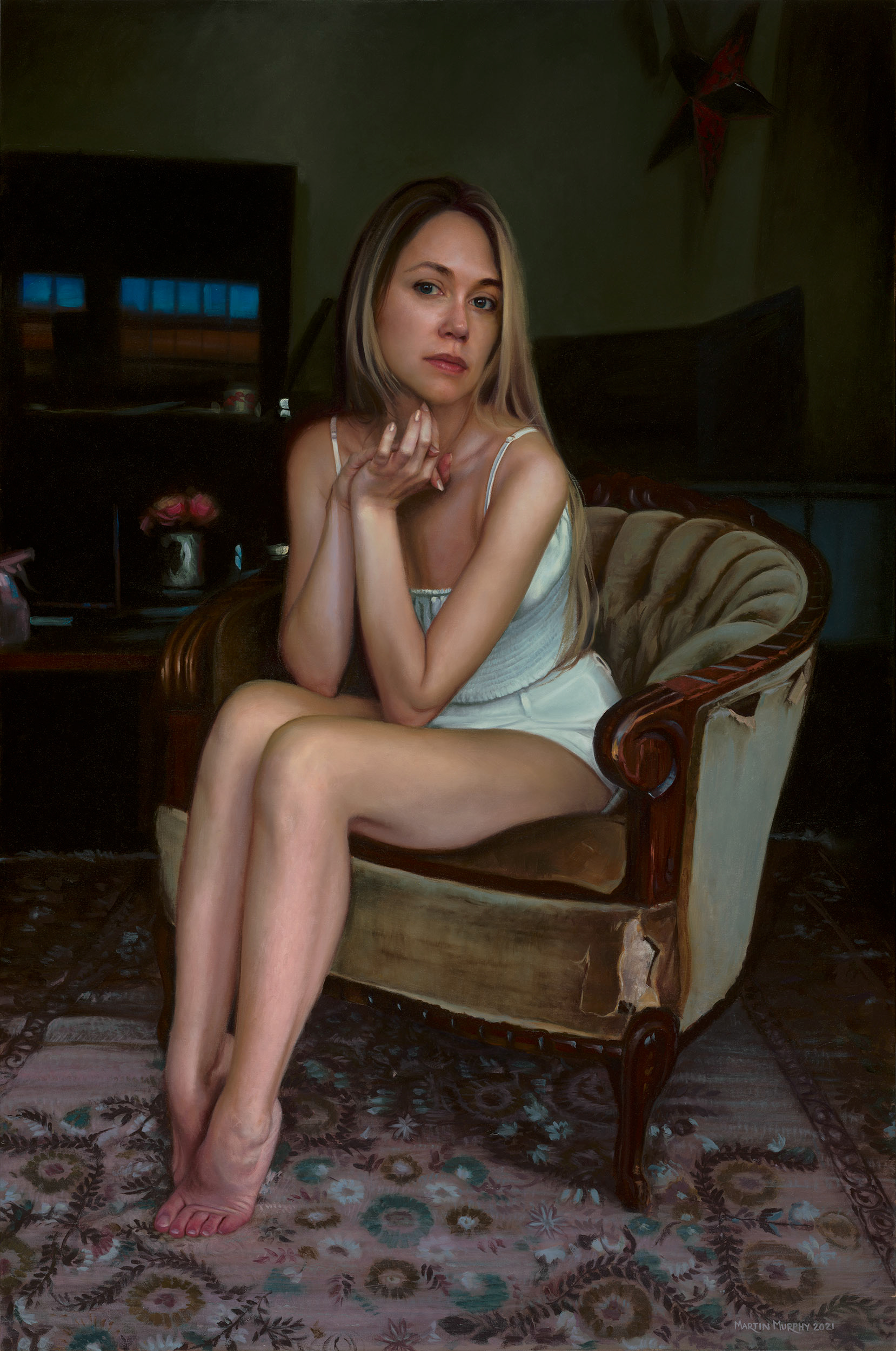 “Holly” oil on canvas 60”x40” 152x101cm