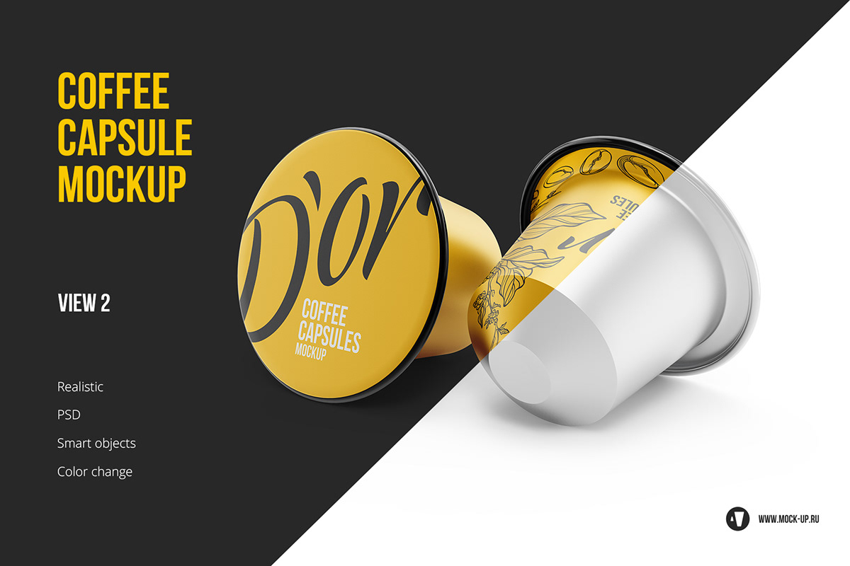 Download Exclusive Product Mockups - Coffee Capsules Pack. 4 psd