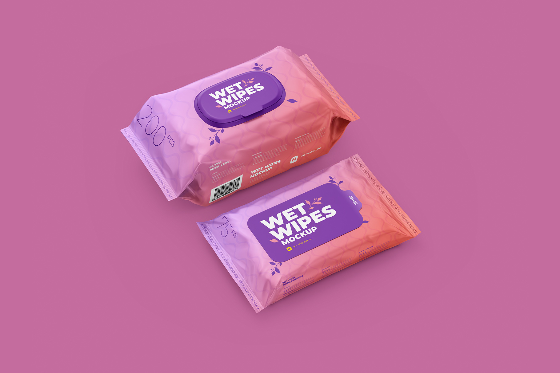 Download Exclusive Product Mockups - Wet Wipes Mockup. Large and small