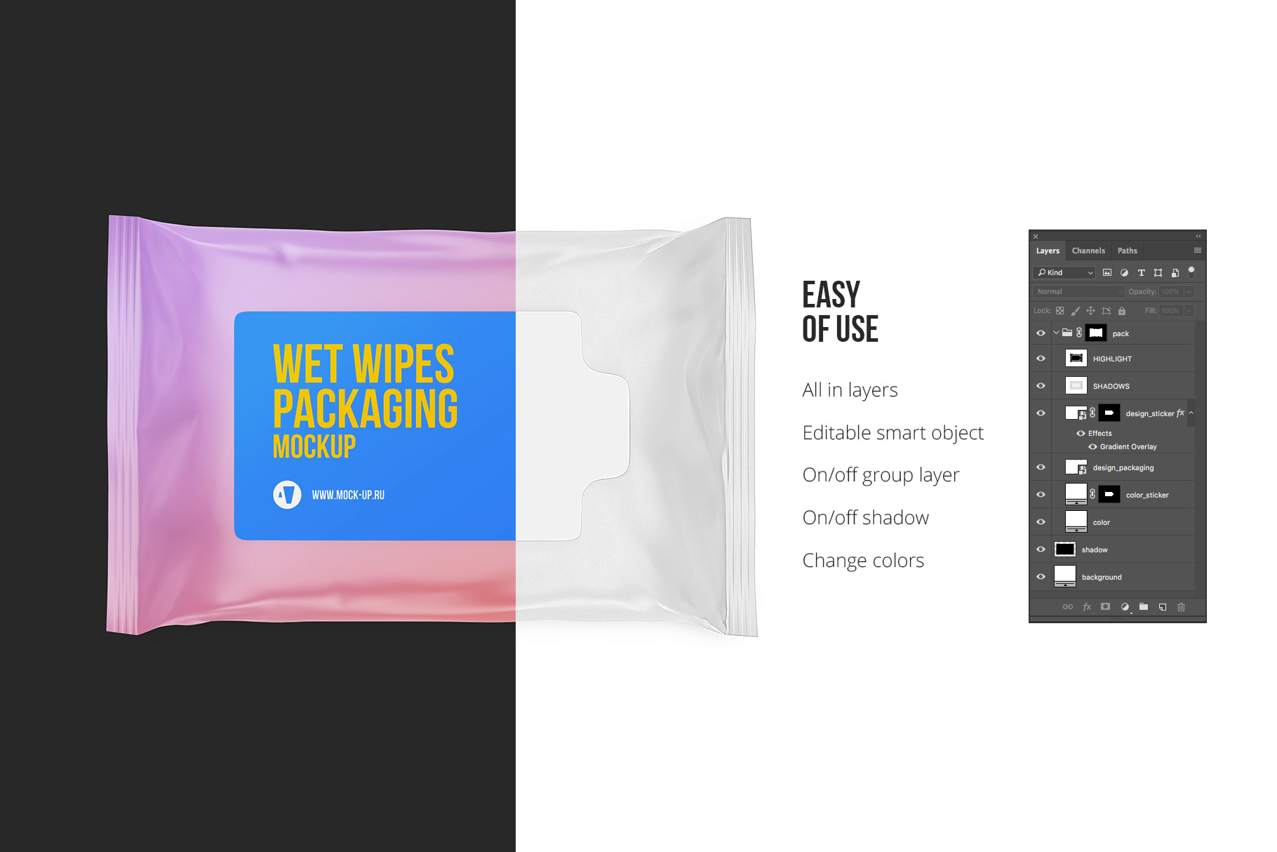 Download Exclusive Product Mockups - Wet Wipes mockup