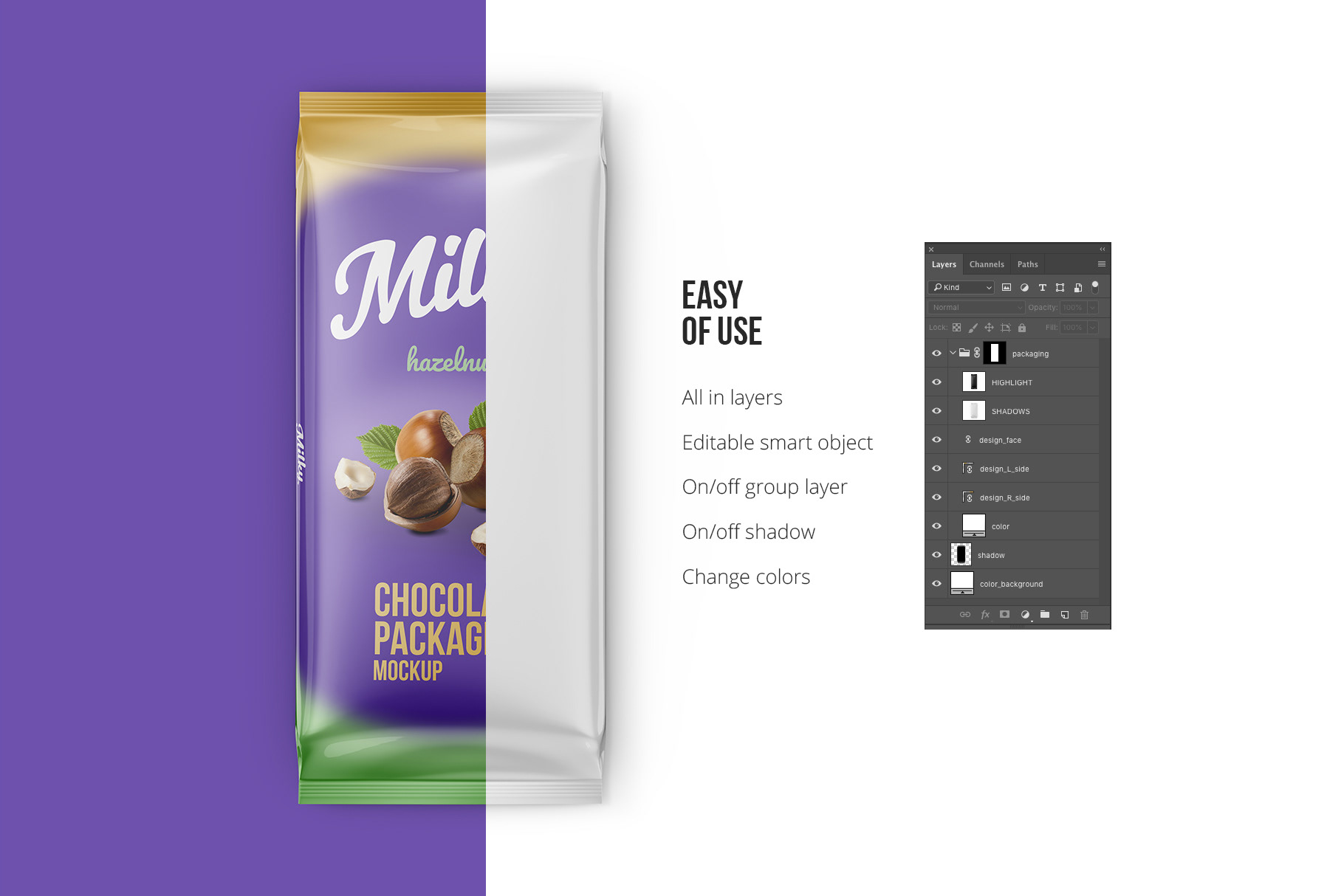 Exclusive Product Mockups - Chocolate packaging mockup