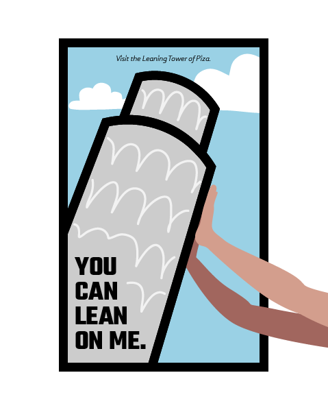 Leaning Tower of Piza Illustration