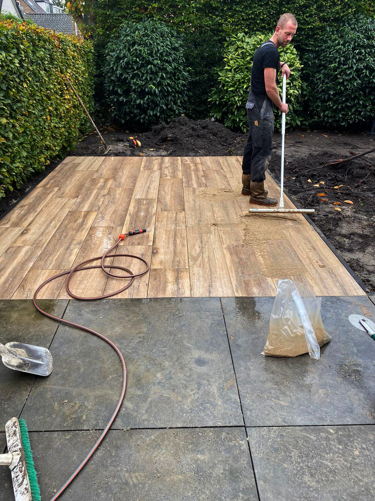 Verhallen Grondverzet straatwerk - terras