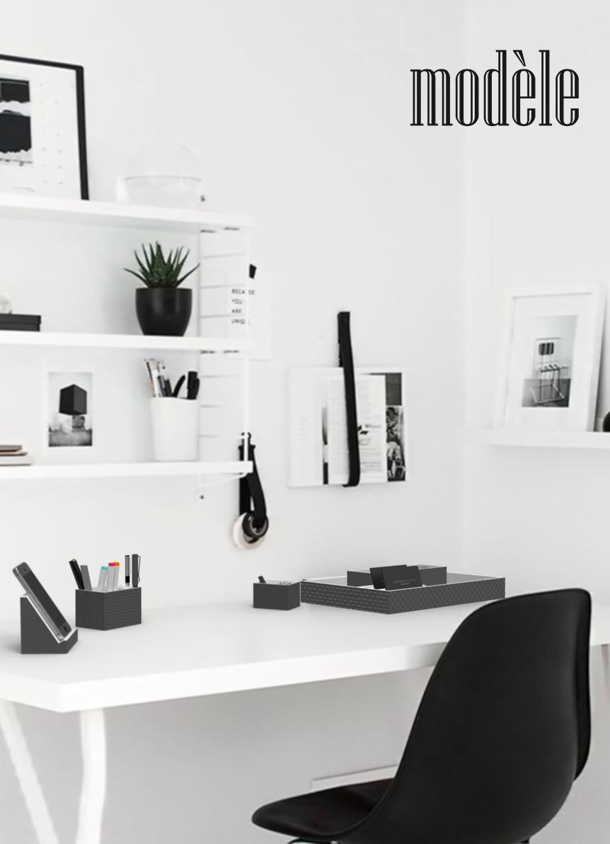 Modèle Desk Organiser for Incipit, moulded ceramic production, with valerio sommella