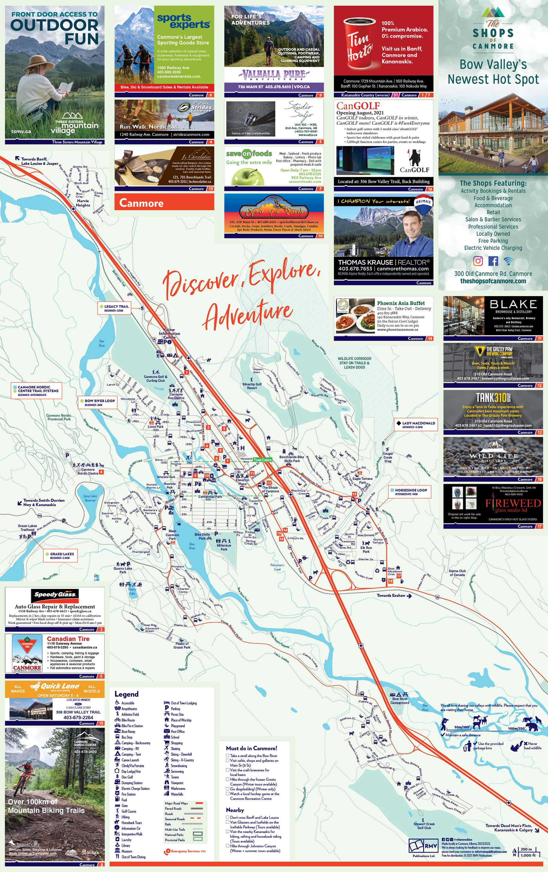 Canmore Folding Map 2021