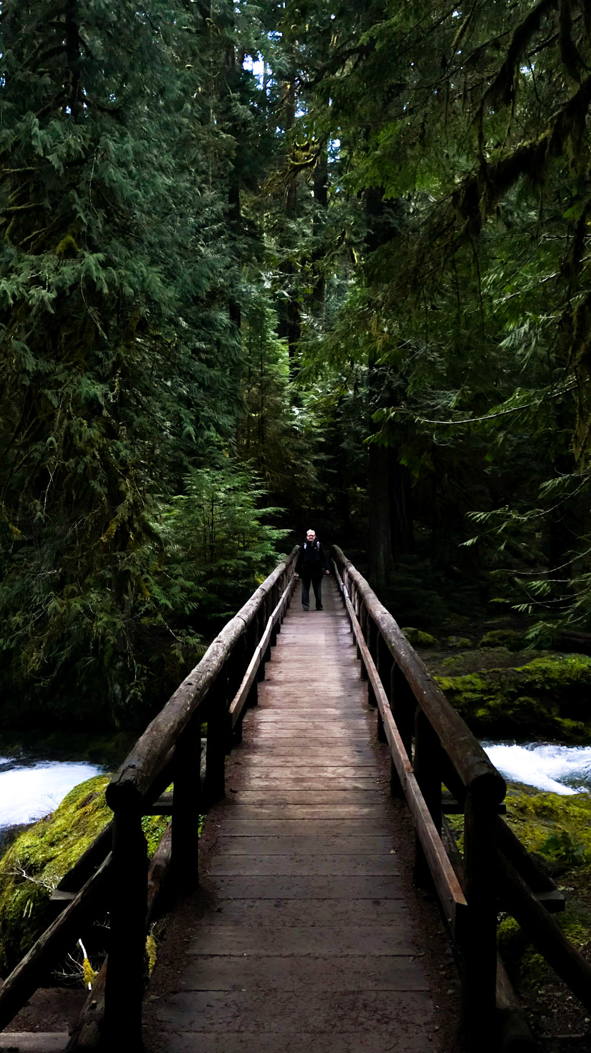 Over the bridge and to the hot spring.