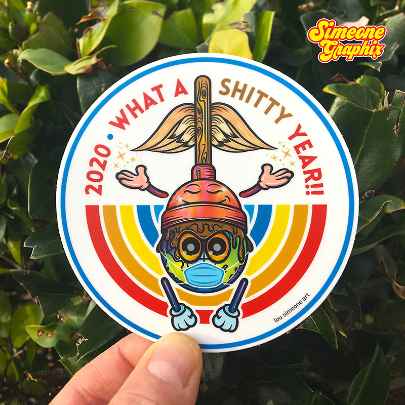 simeone graphix 2020 what a shitty year covid vinyl sticker