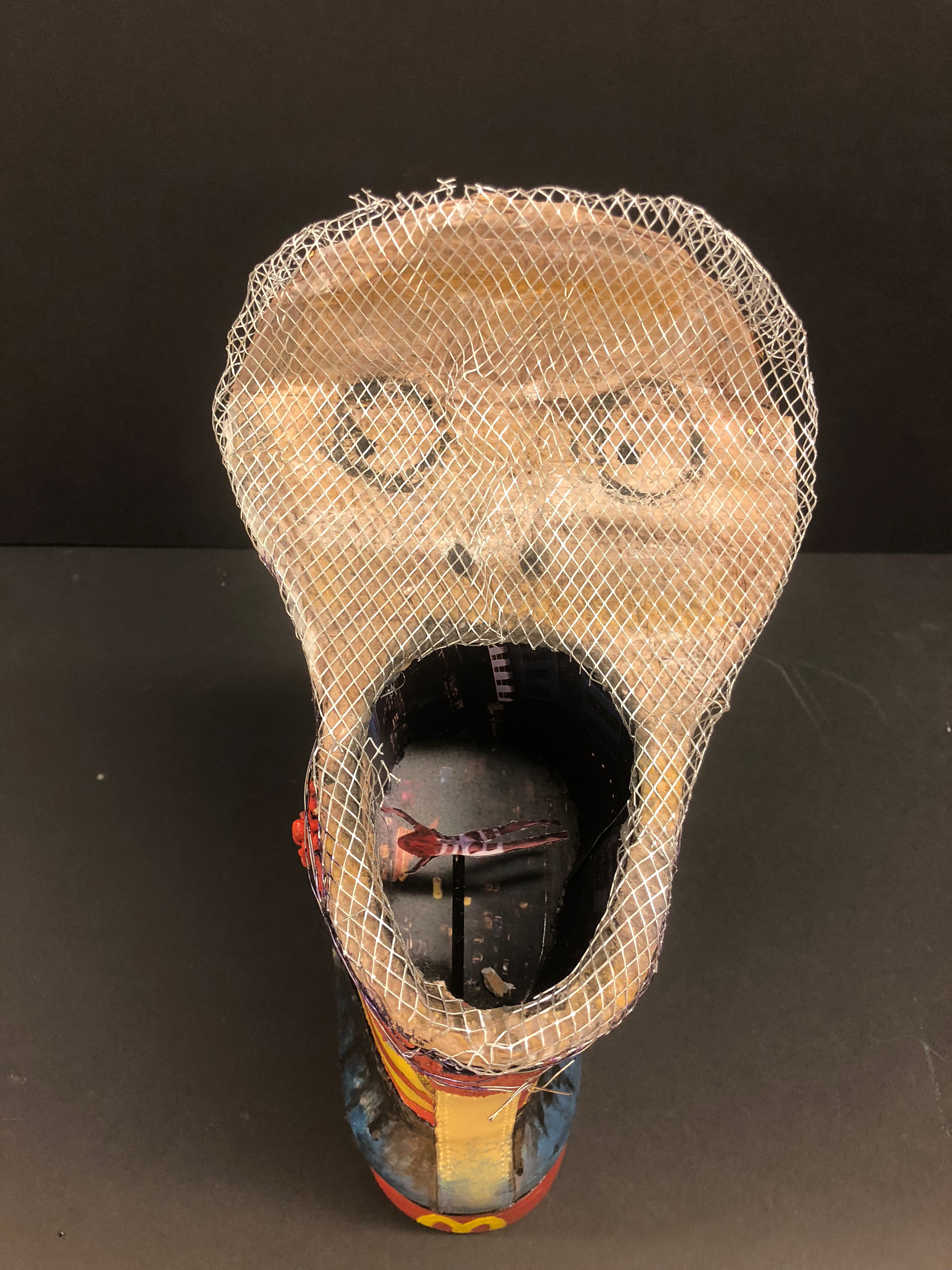 Assignment to design a boot influences my the movie The Fifth Element, a zebra, the Hagia Sofia, and Munch's The Scream.