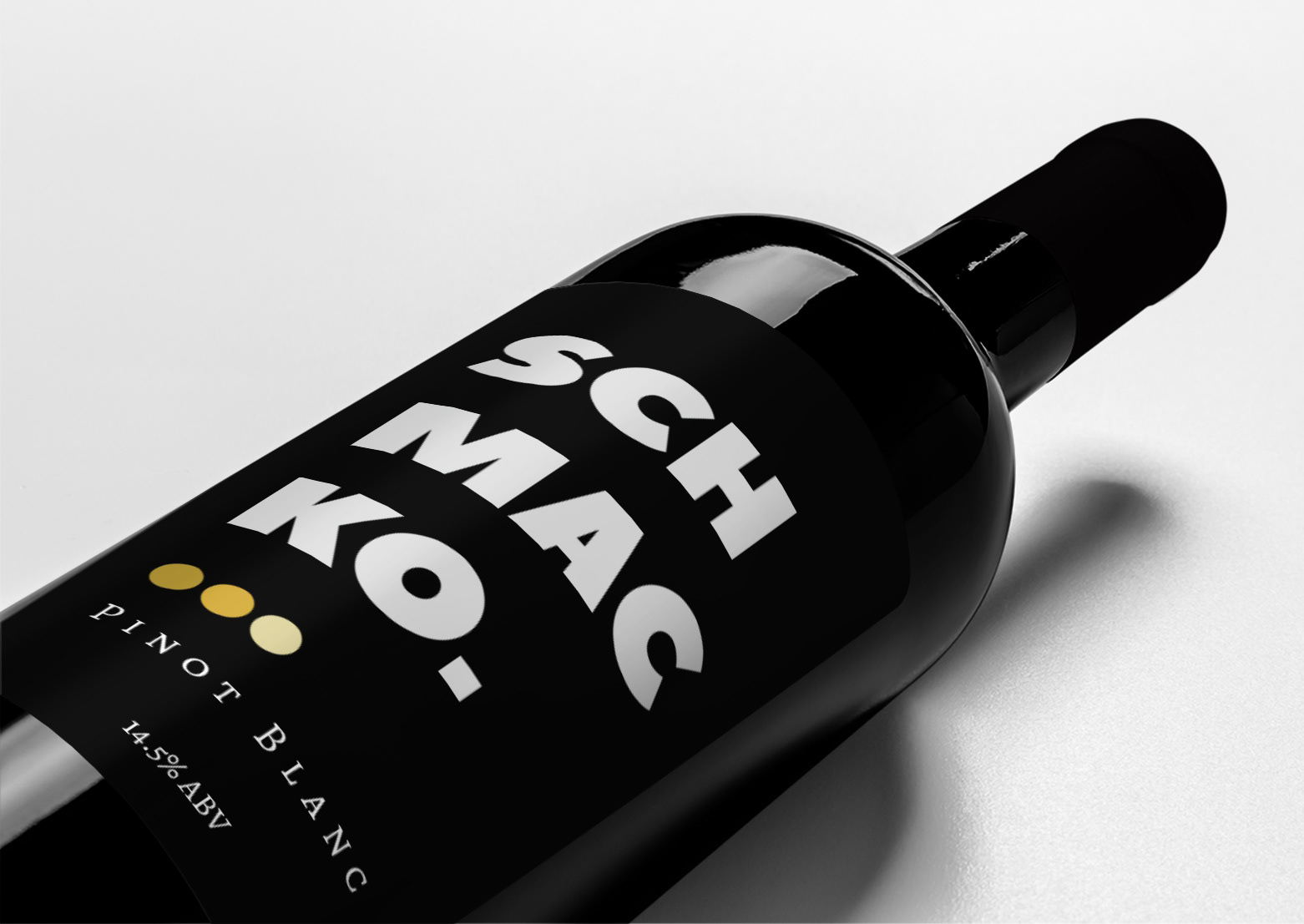 Schmacko Pinot Blanc Wine Label Design Concept