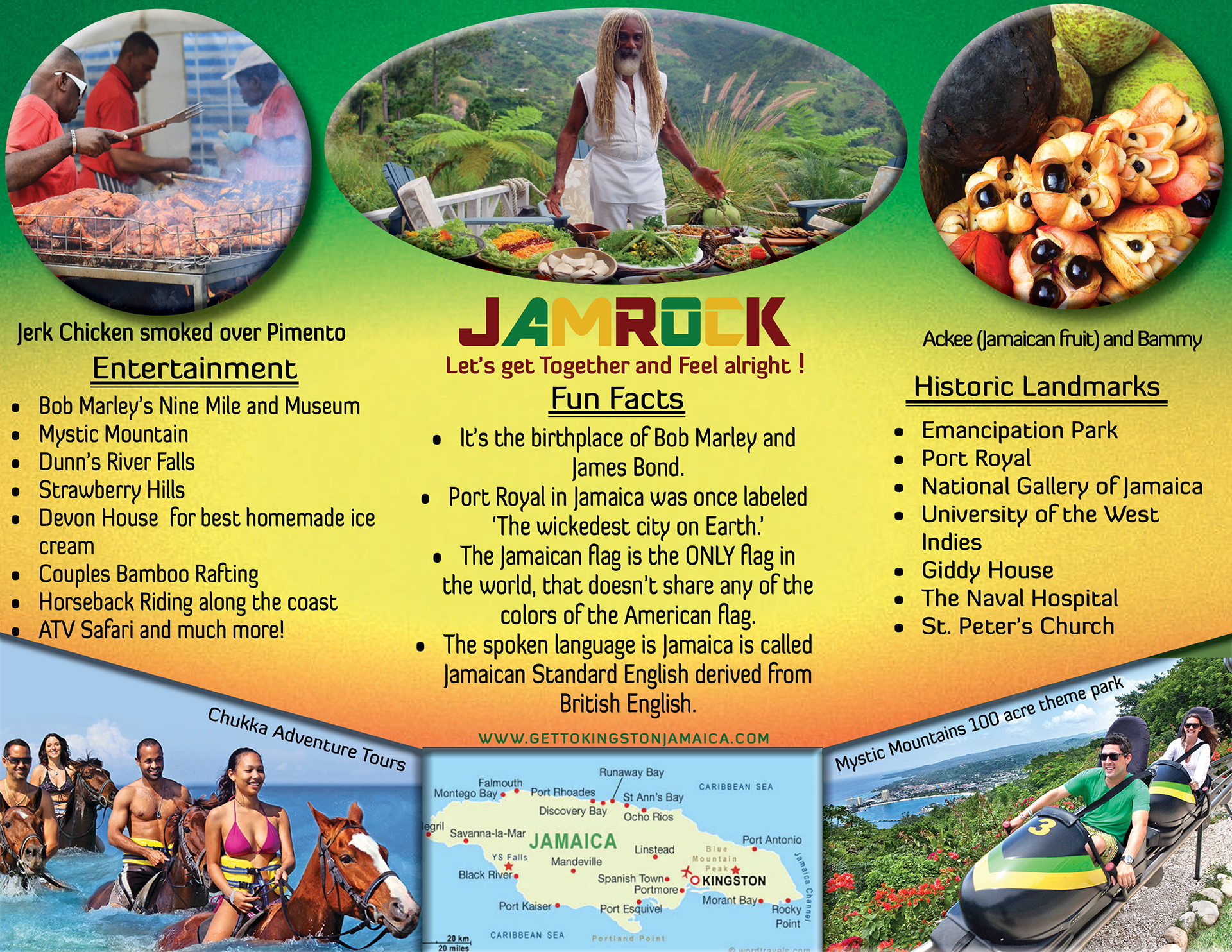 Sarah Diggins - Kingston Jamaica travel brochure