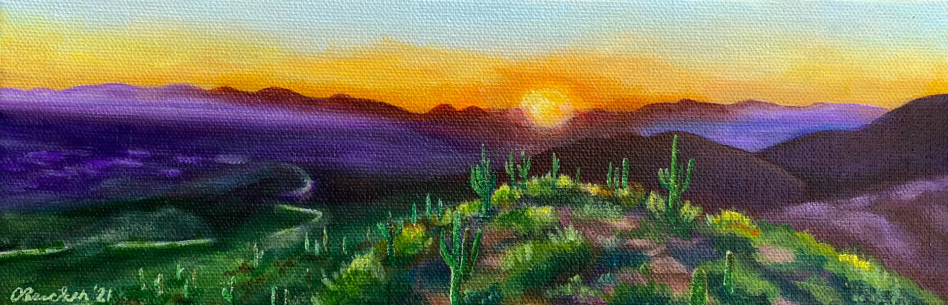 Sunset on Redington, 2021, Acrylic on Canvas, Commissioned Work