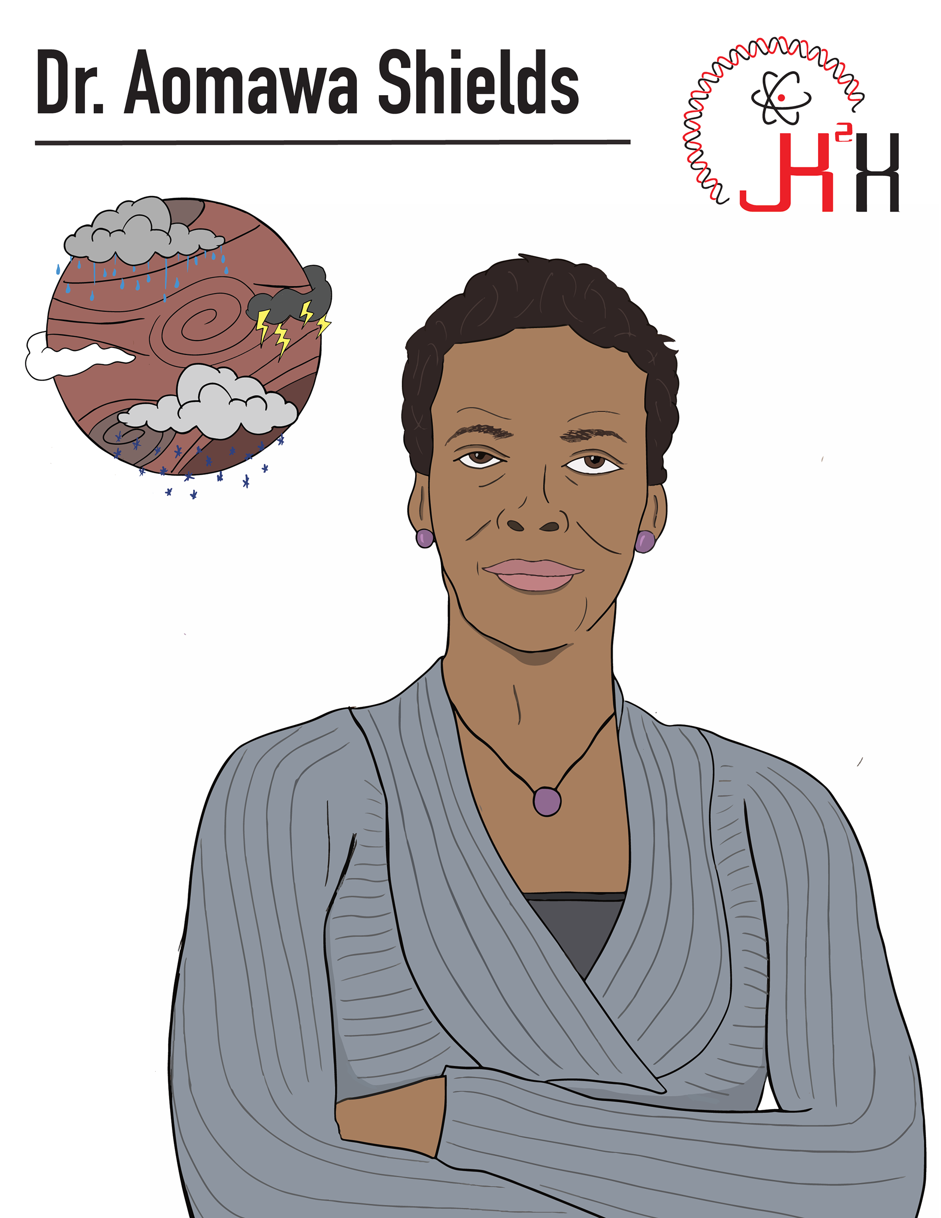 Today JKX Comics honors the work of Aomawa Shields an astrophysicist, whose work revolves around the climate and potential habitability of extrasolar planets (star orbiting planetary bodies). Dr. Shields utilizes computational-based modeling along with data acquired from space missions to study the surface and atmospheric conditions of extrasolar planets. Her research helps identify potential habitable planets outside of our solar system. Her work is highly recognized receiving many awards including the NSF CAREER Award, Clare Booth Luce Professorship and inducted as a TED fellow. Dr. Shields encourages the next generation of scientists by founding the Rising Stargirls program.
