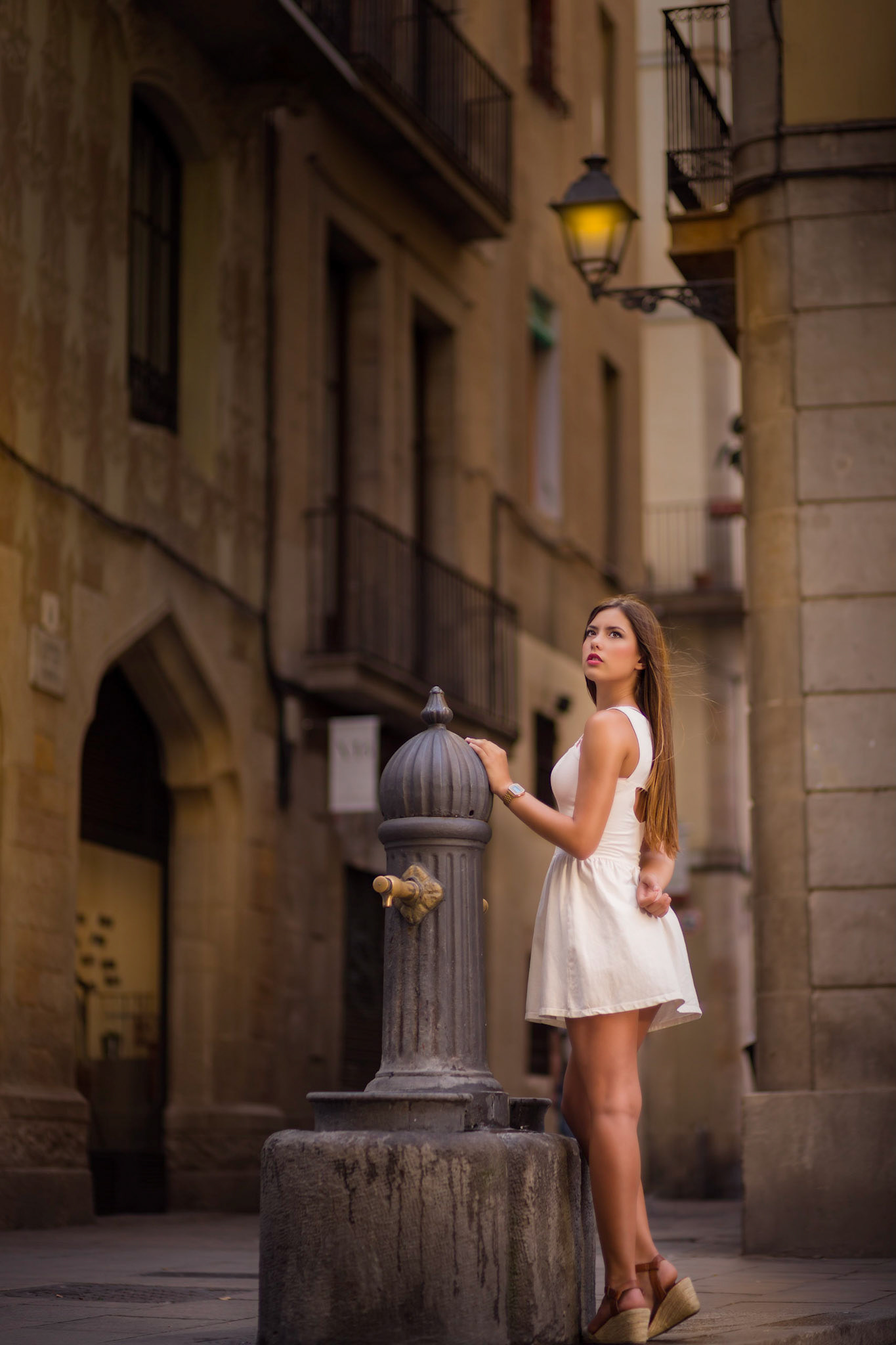 Carla in the Gothic Quarter, Barcelona, Spain