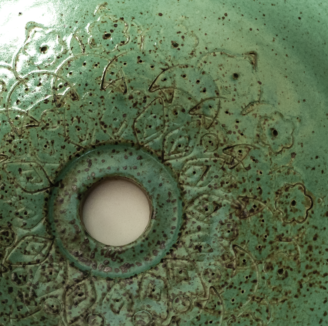 ceramica artesanal cuba para lavatório mandala banheiro goiania