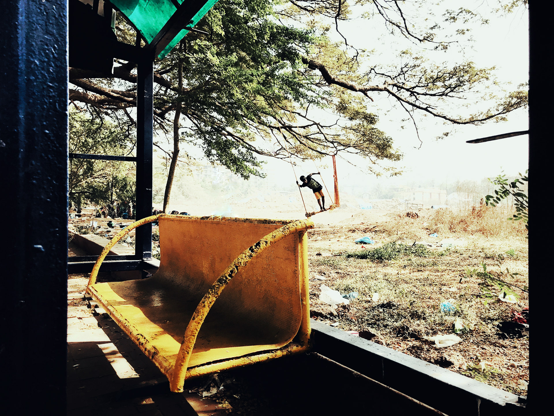 Bus-stop. Goa, 2017
