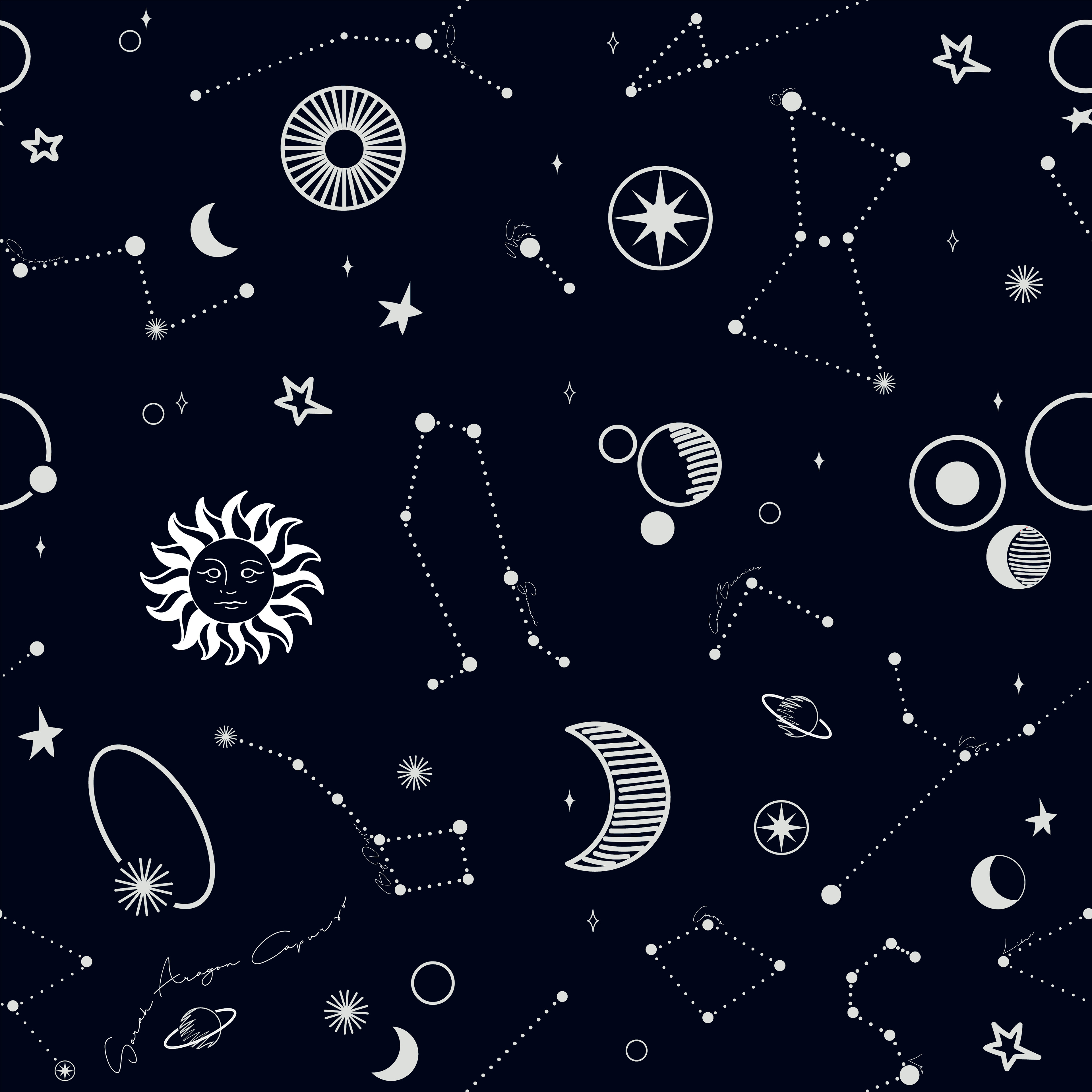 Sarah Aragon Capurso - Celestial Pattern + Wrapping Paper