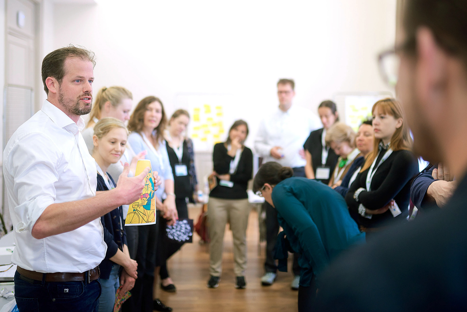 Attendees working in teams