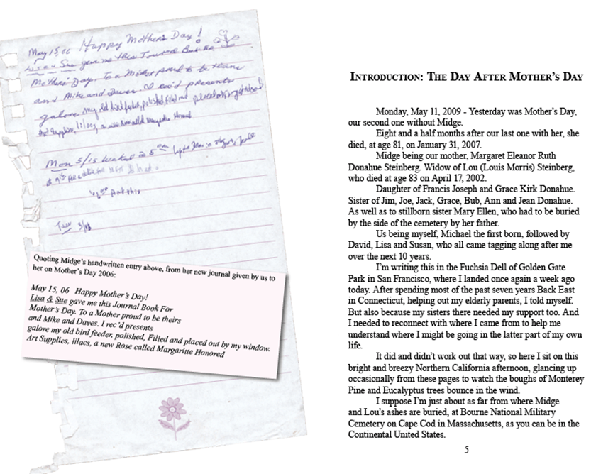 Memoir, Interior Spread