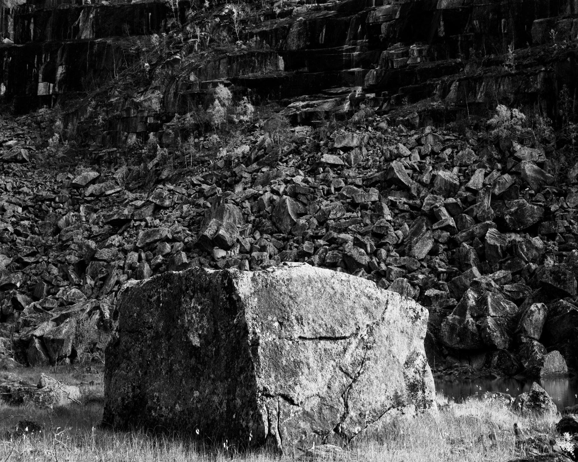 Steinblokk, Sølvskaret, Sørfold 1992