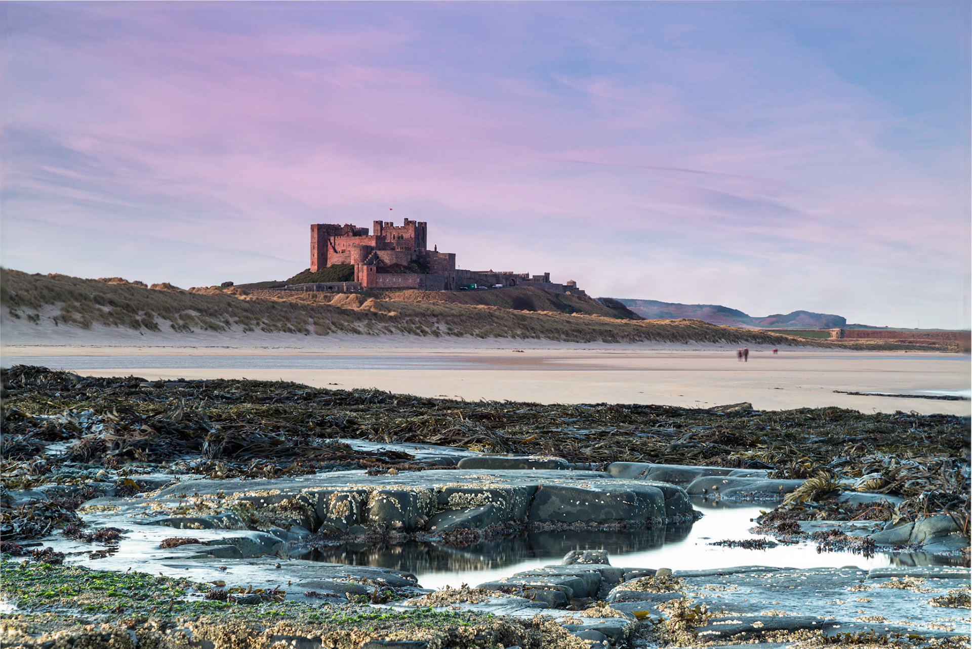 Sand castle. Bamburgh castle.  Decemebr 2017