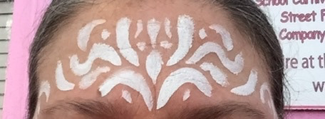 July 2018—Face paint abstract crown 