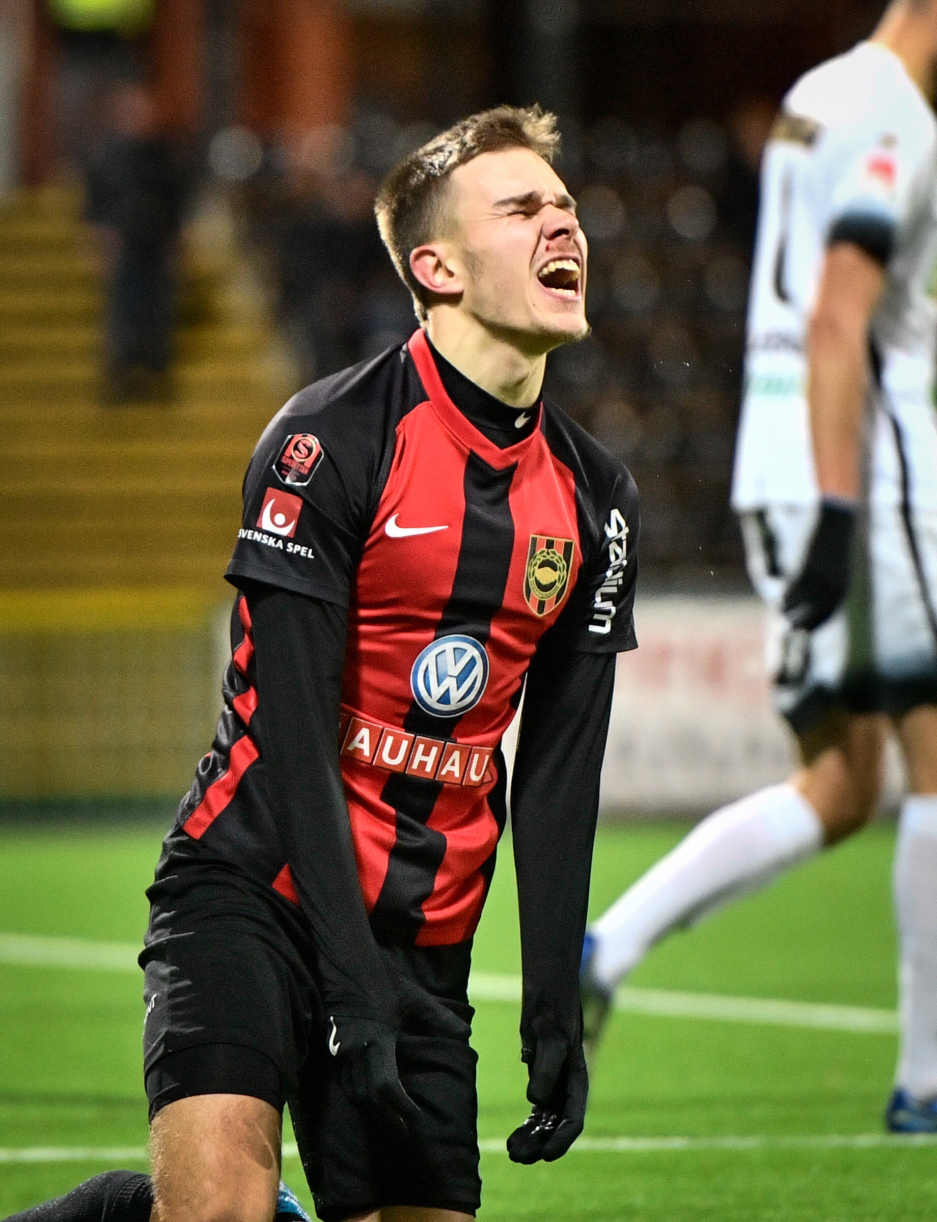 BP:s Dusan Jajic under söndagens fotbollsmatch i Superettan mellan Brommapojkarna och Varbergs BoIS FC på Grimsta IP.