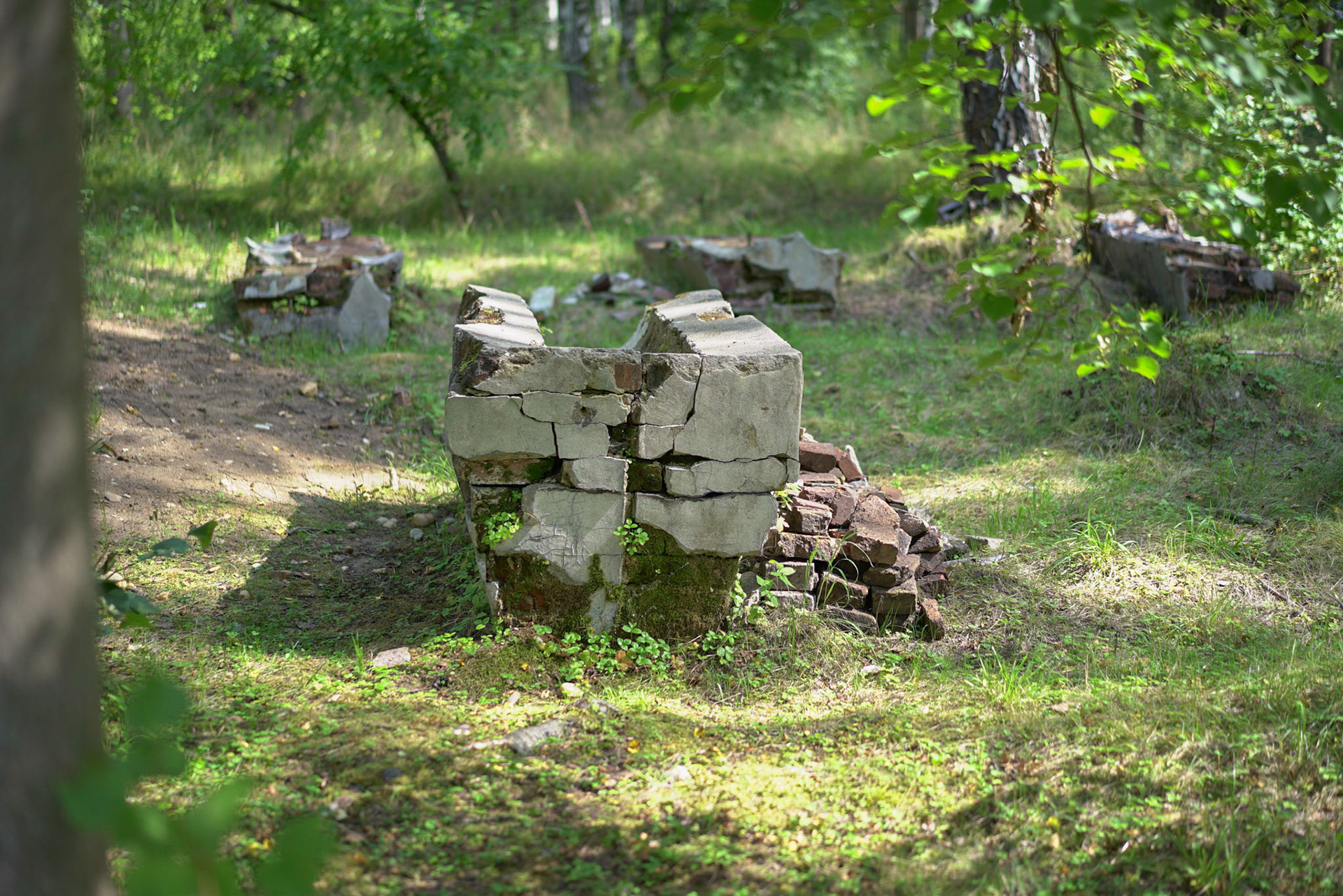 A trough from the original camp