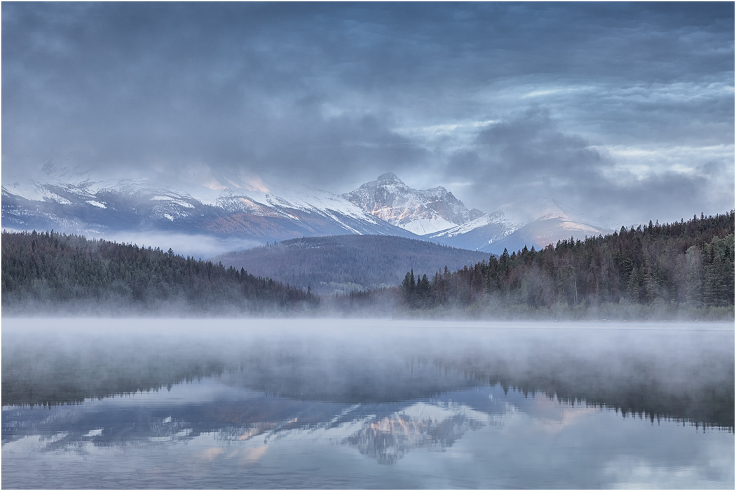 Snow clouds over the Trident Range, Jasper