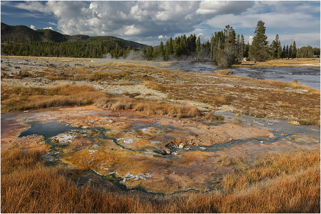 Firehole River & run off from Wall Pool, Yellowstone