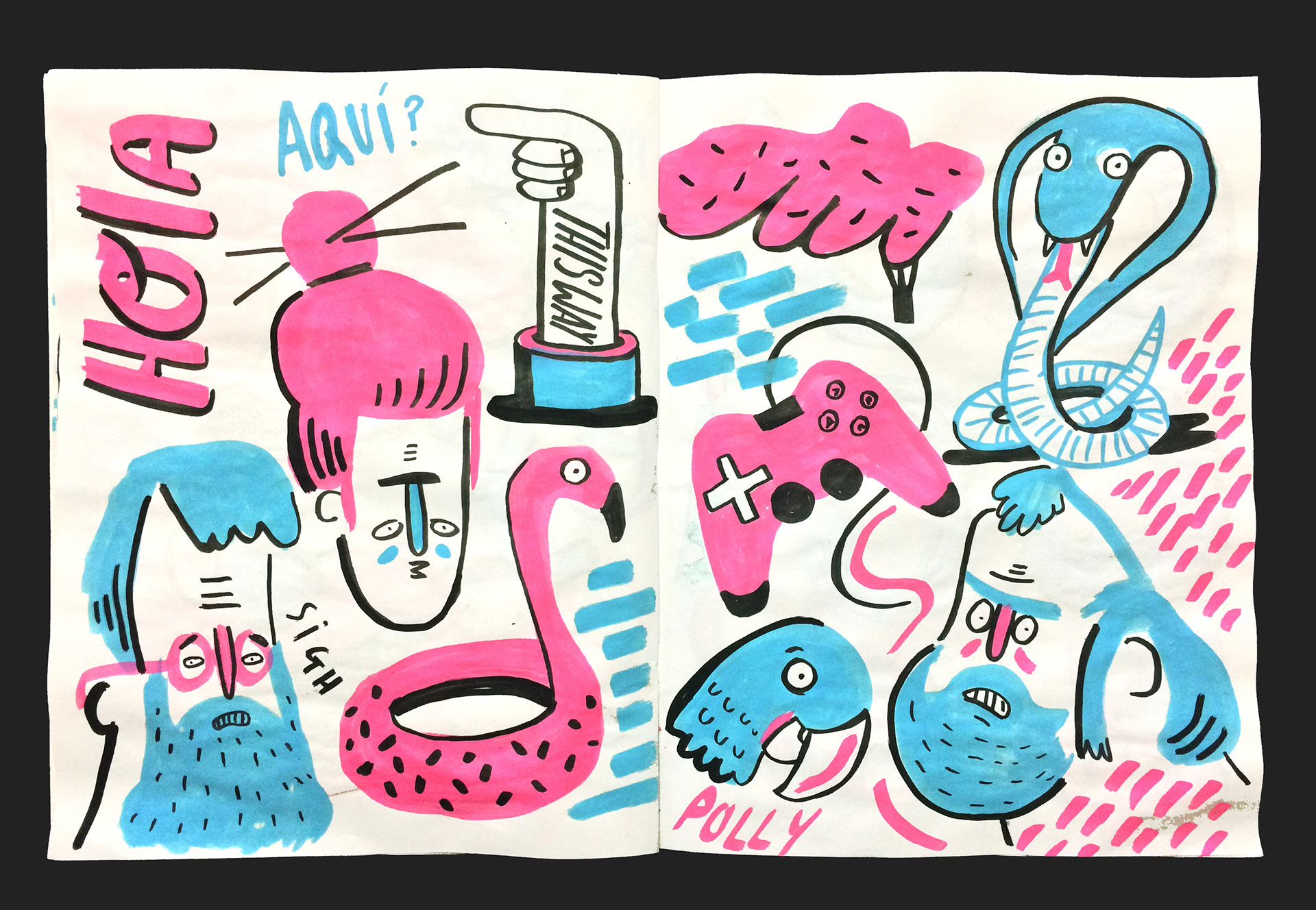 pics Posca Pen Drawings Simple chloe studios illustration sketchbook
