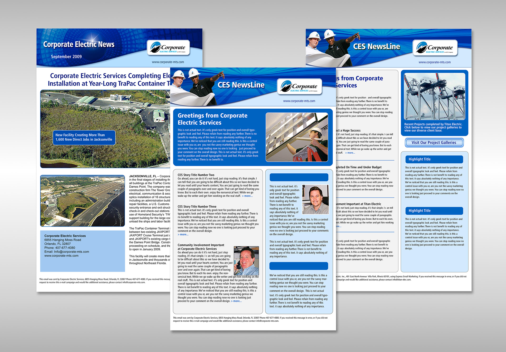 CES Direct Mail Template Designs