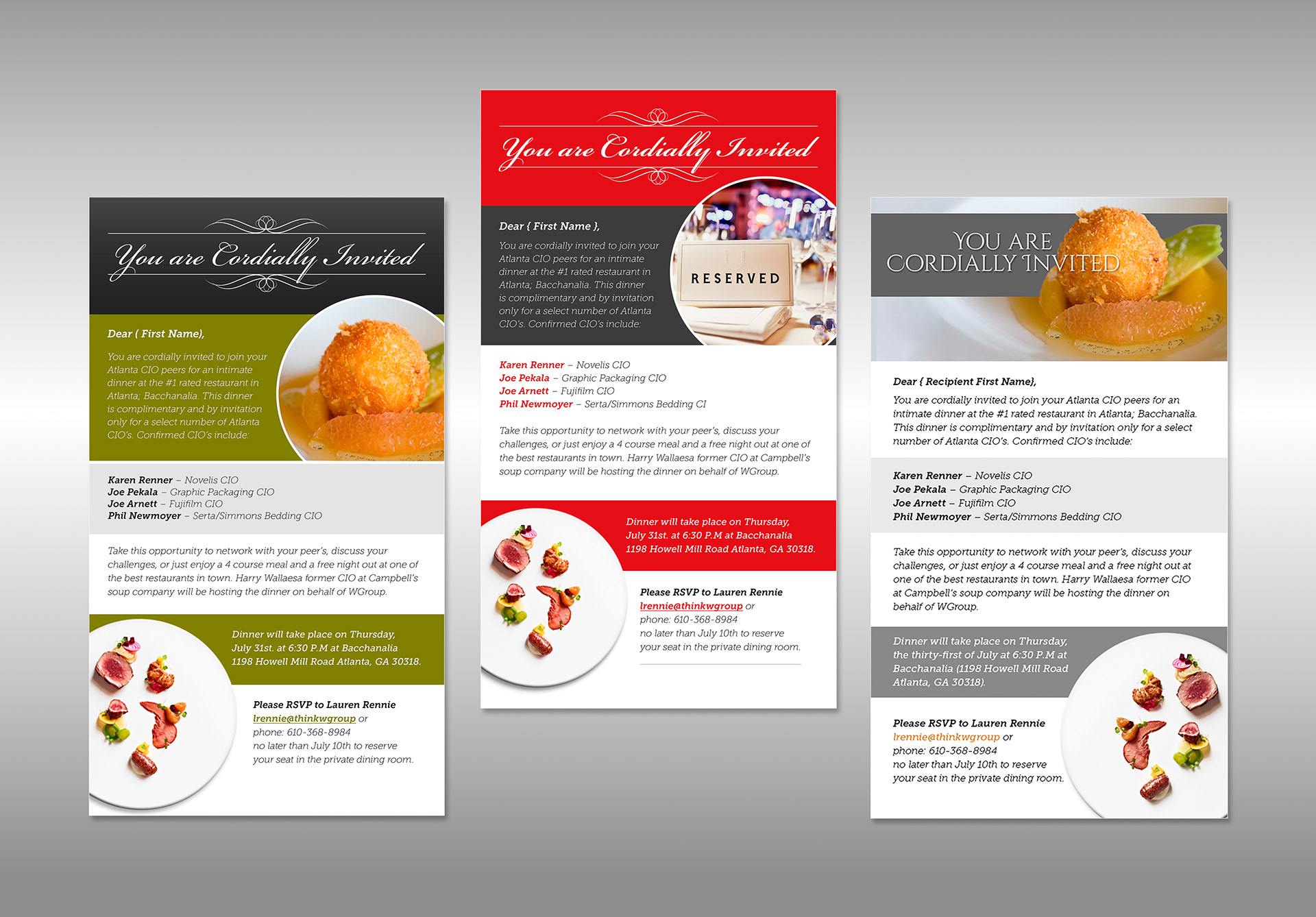 Group Direct Mail Invitations