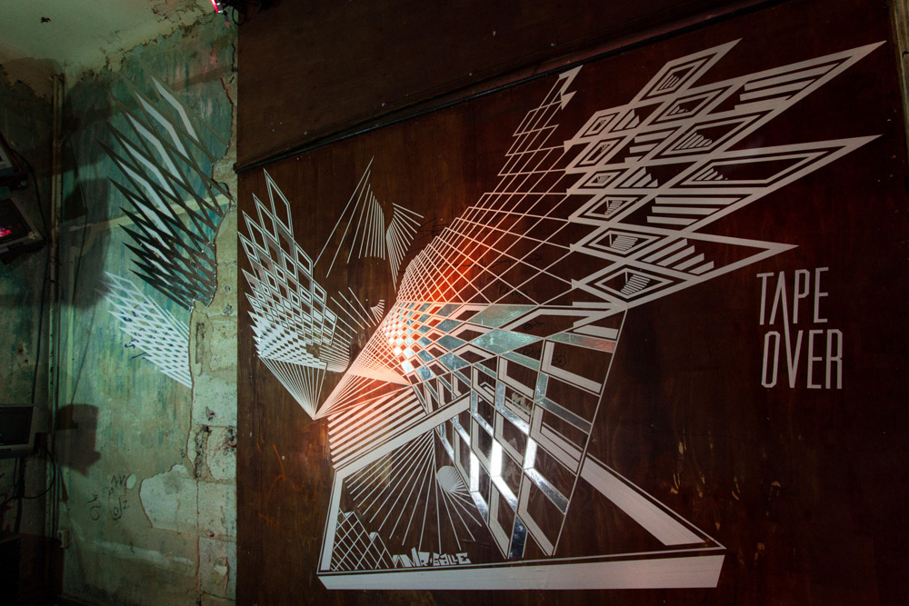 tape art created by
