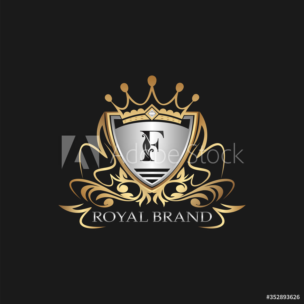 Shield Royal Brand F Logo Letter