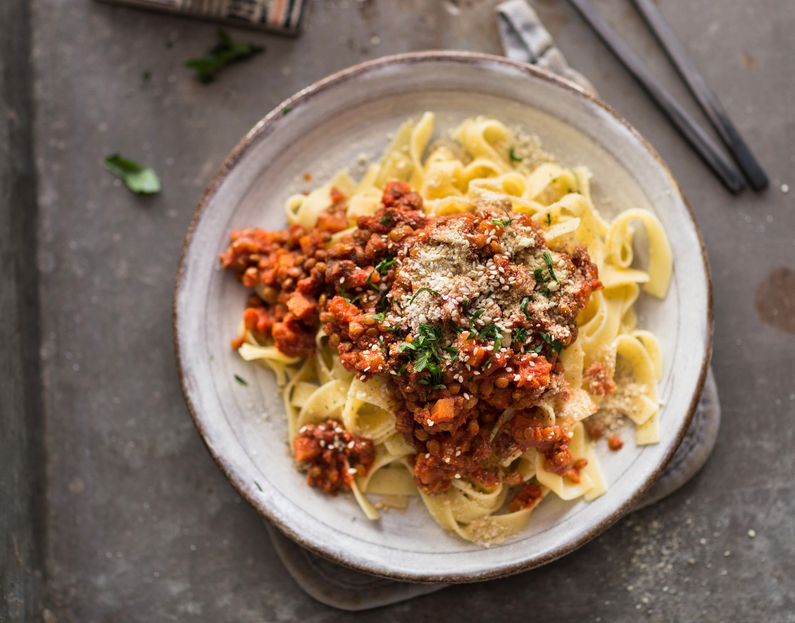 Lenaliciously - Berglinsen Bolognese mit Spagetti