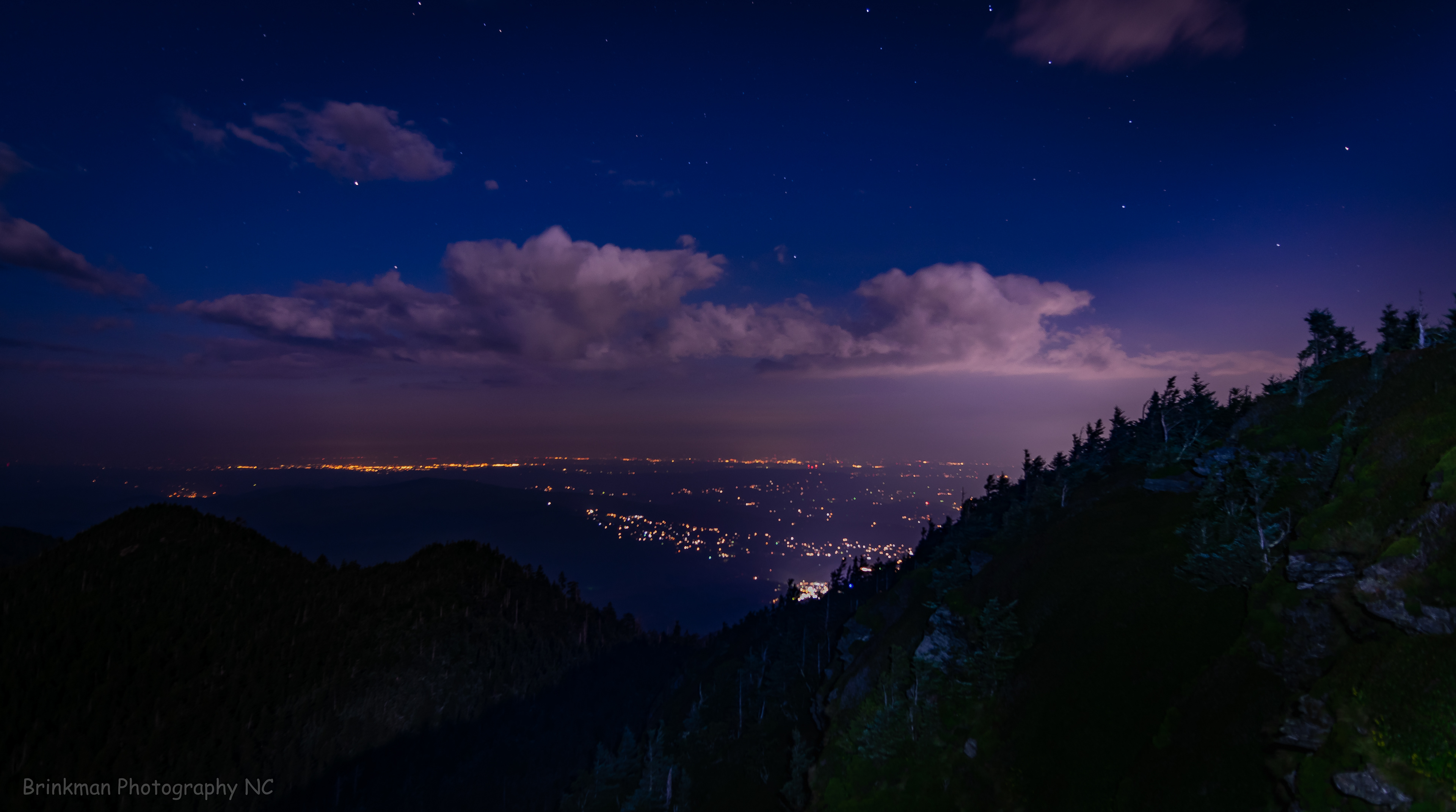 View of Gatlinburg from LeConte Clifftops