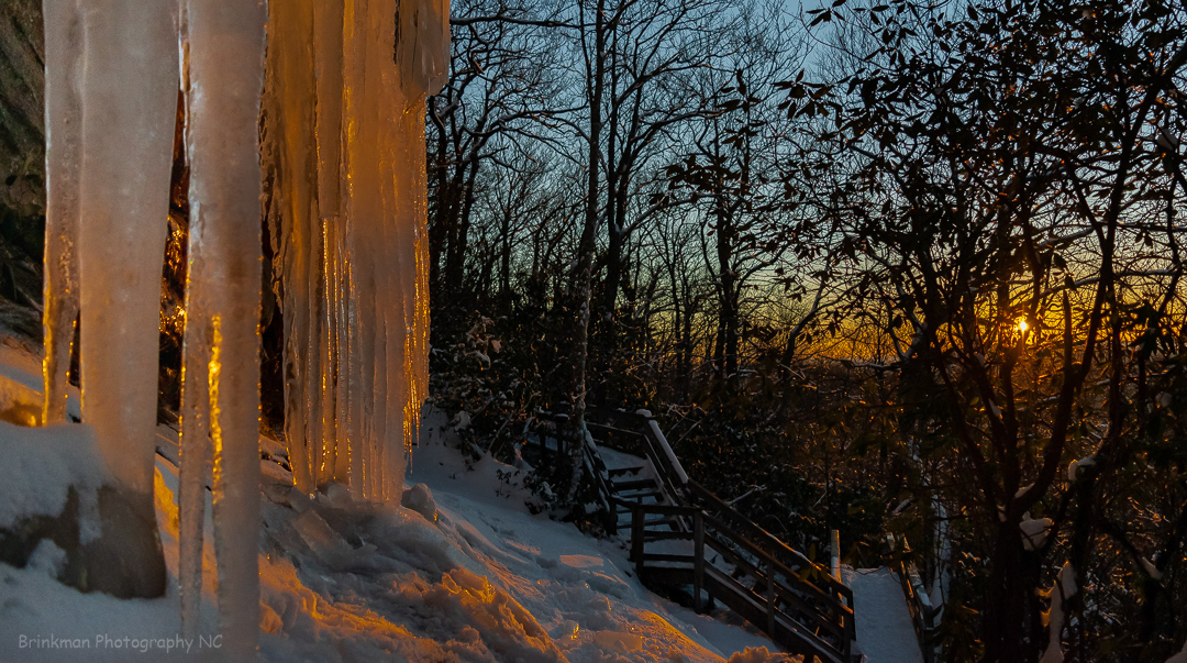 Sunset Icicles- Whiteside Mountain