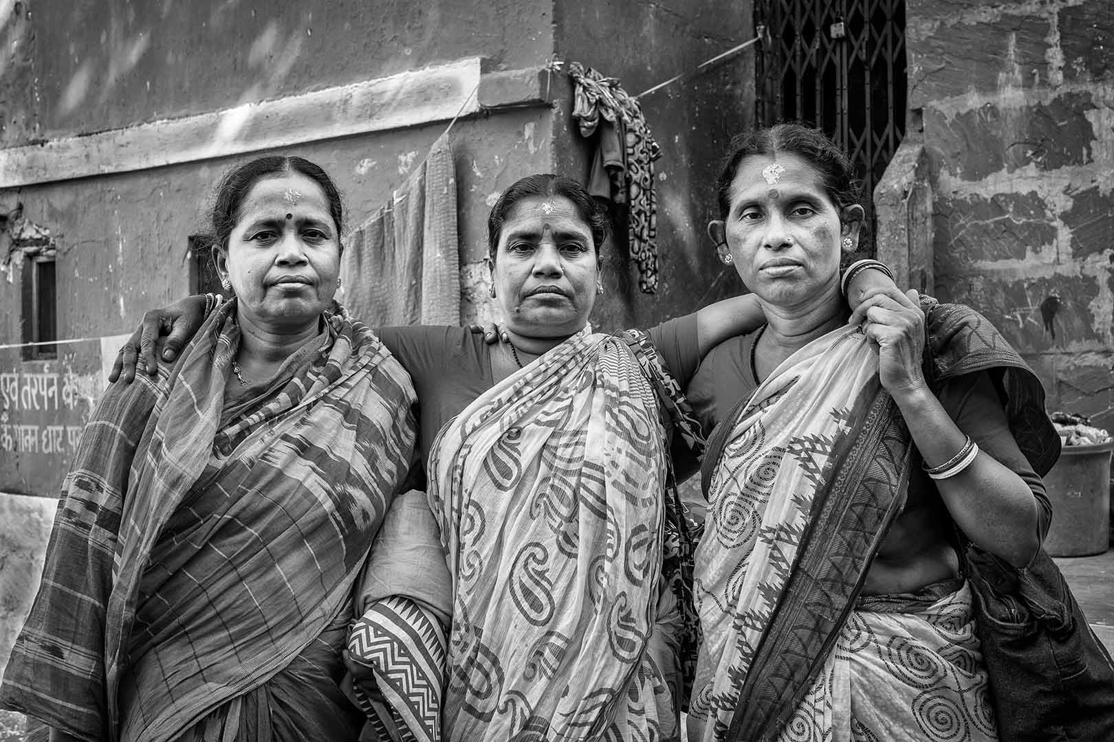 Portrait of three ladies posing for the camera