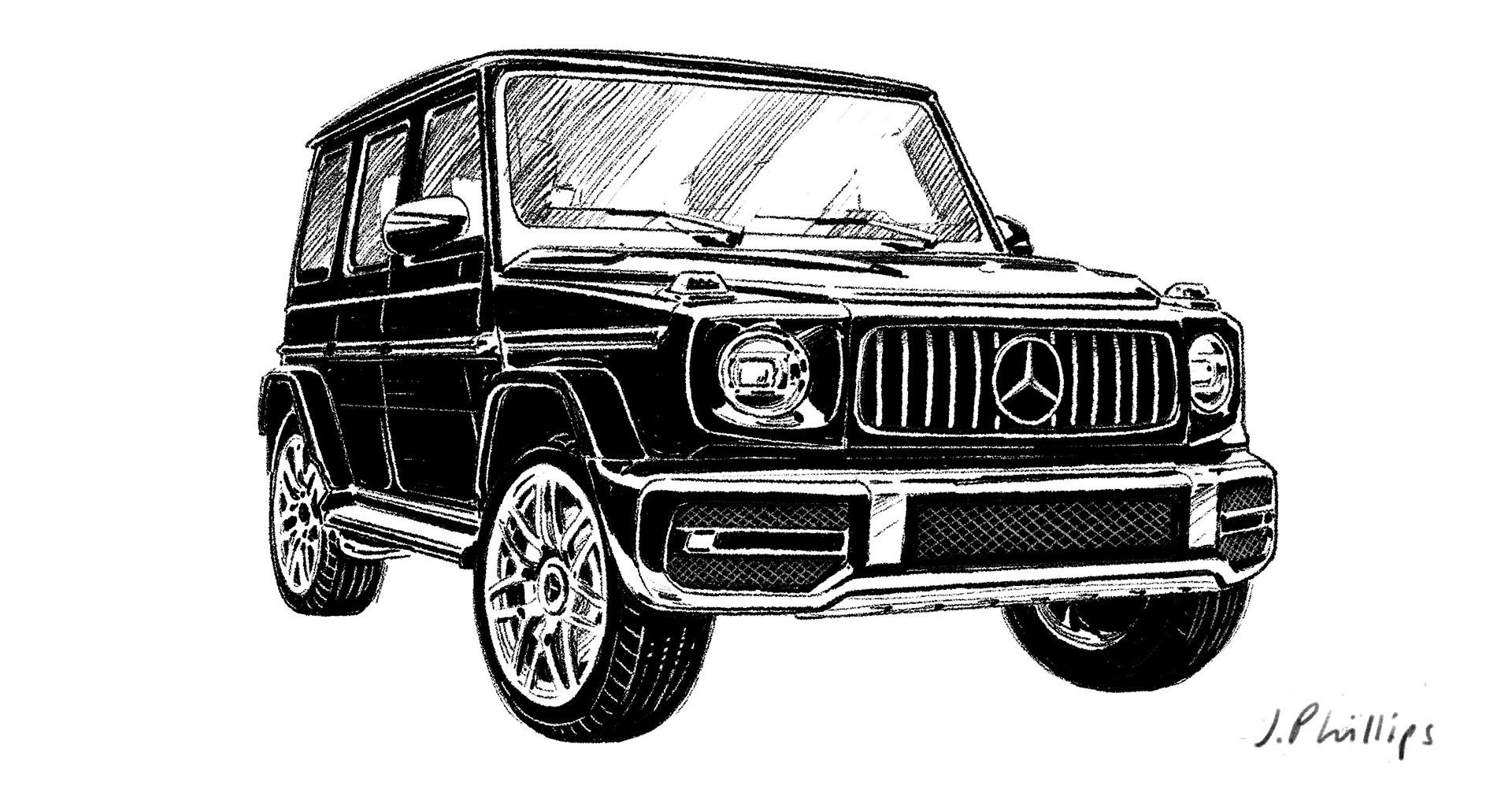 G Wagon Drawing